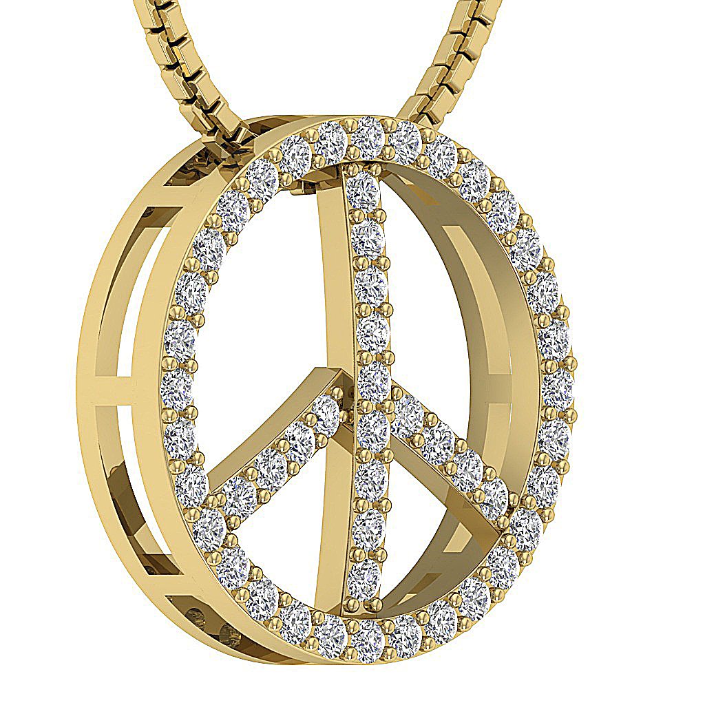 Natural Diamond Circle Of Love Engagement Pendants SI1/I1 G 0.50 Ct 14k/18k White Gold Prong Set