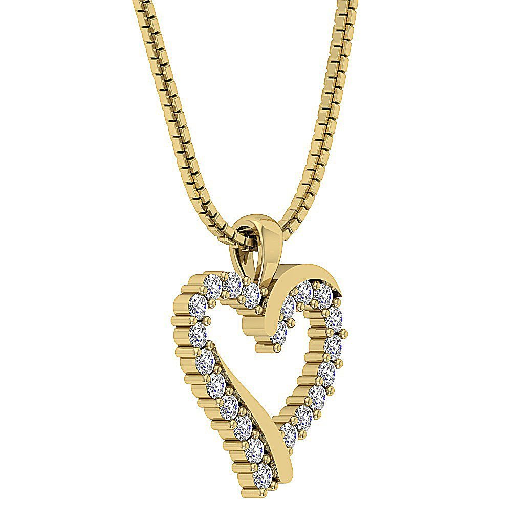 14kYellowGoldNaturalCutDiamondPendants