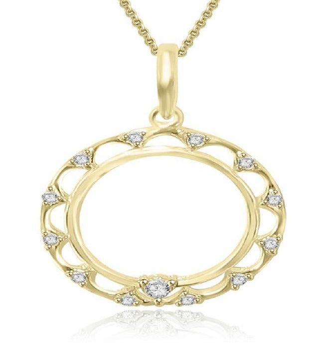 Circle Of Love Anniversary Pendants Round Diamond I1/SI1 G 0.25 Ct 14k/18k Solid Gold Pave Set