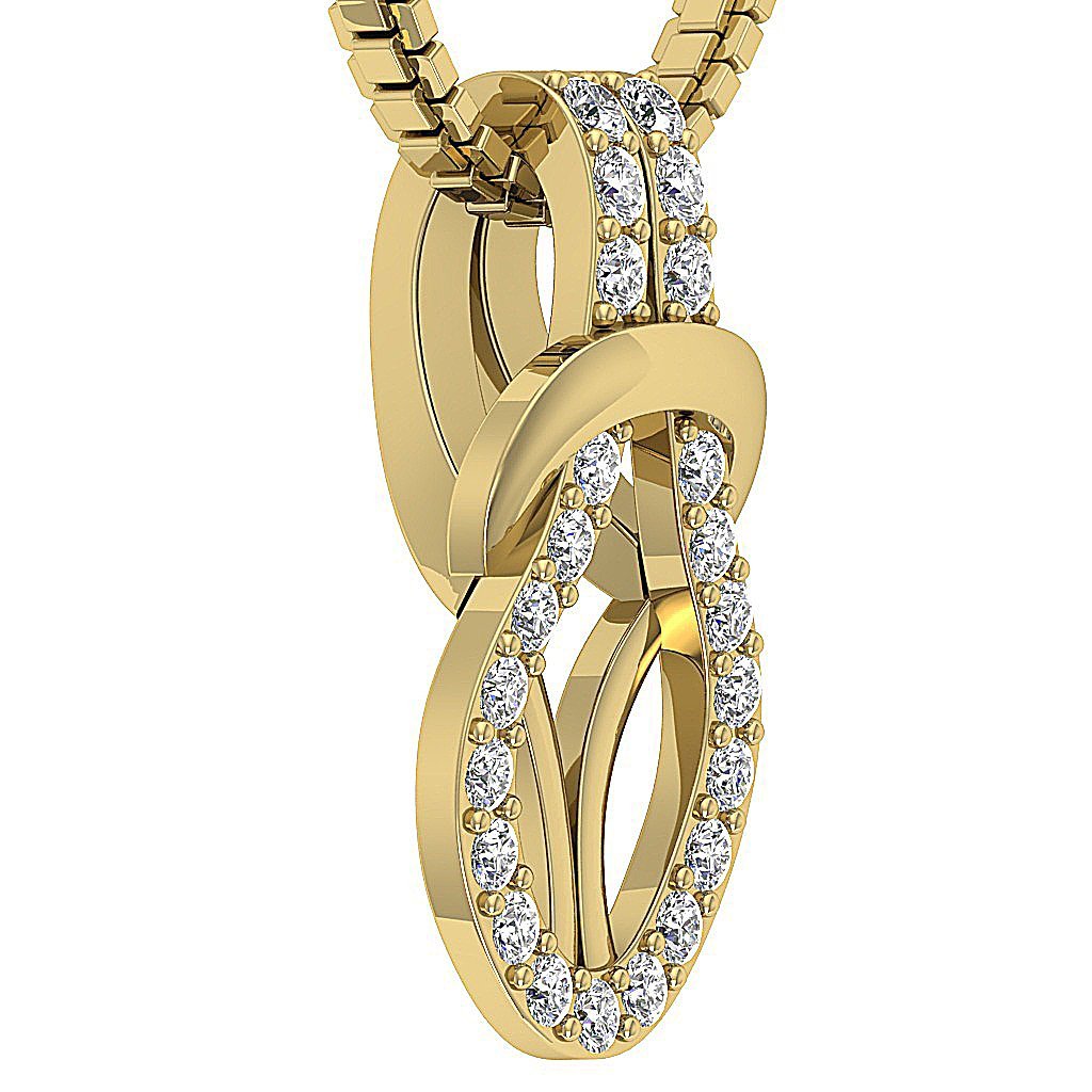 14kYellowGoldNaturalCutDiamondFashionPendants