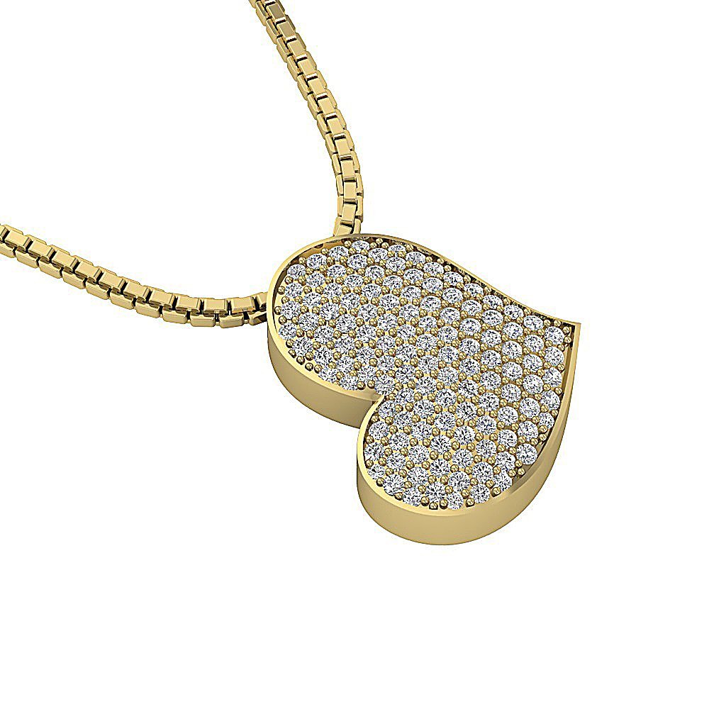 14kSolidGoldRoundCutDiamondPendants