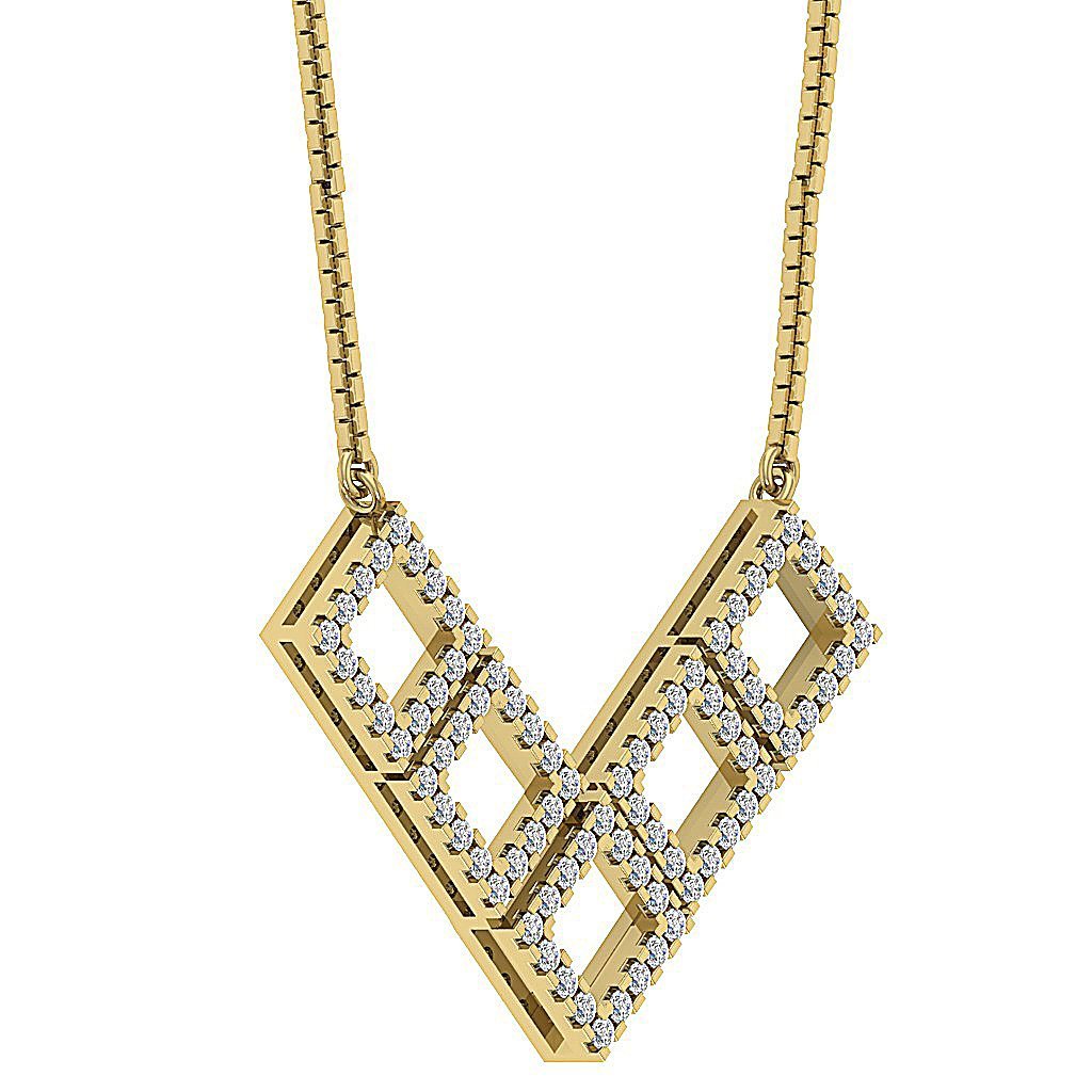 Unique Fashion Pendants SI1/I1 G 0.70 Carat Round Diamond 14k/18k Solid Gold