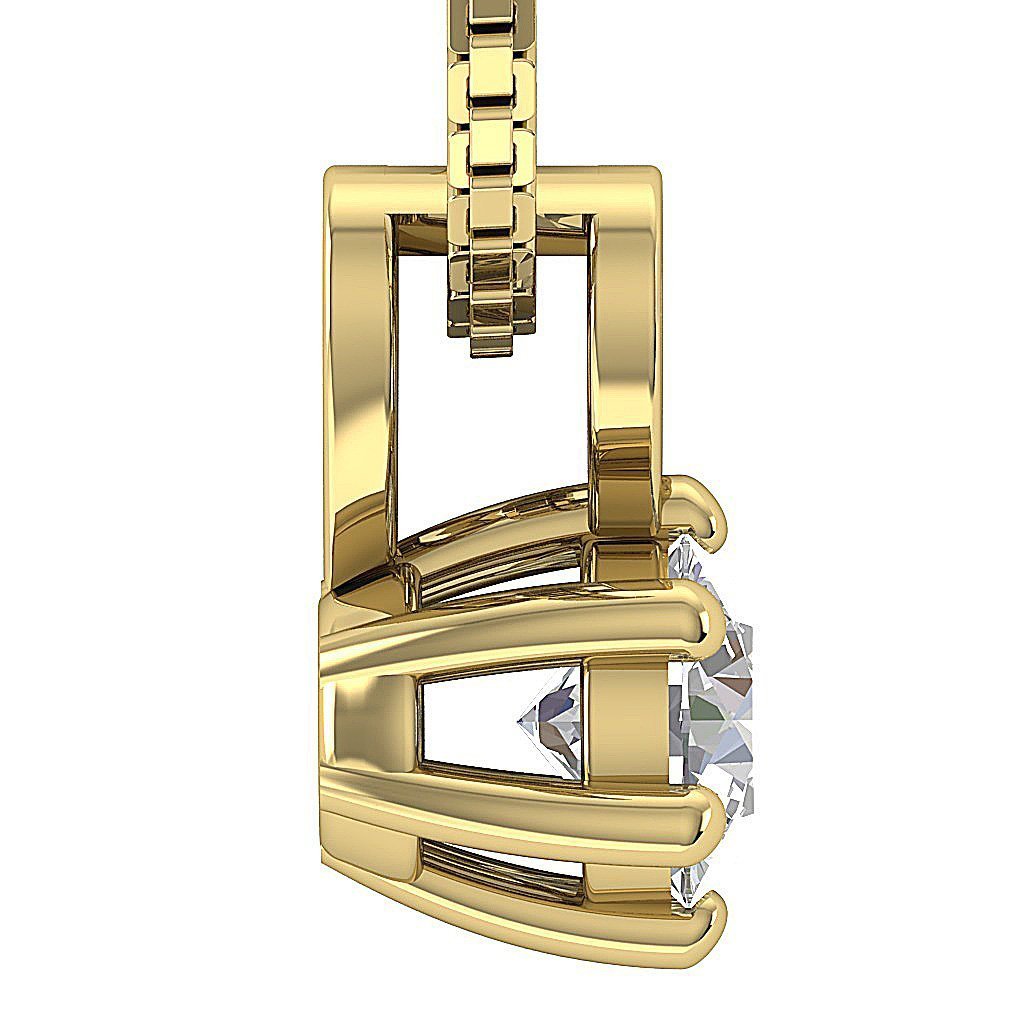 Solitaire Pendants 14k/18k White Gold VS1/SI1/I1 0.50 Ct Genuine Diamonds