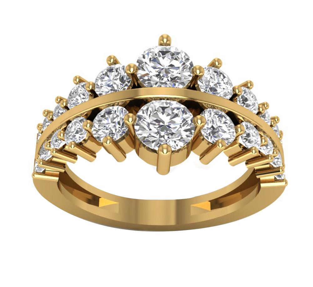 I1 G 1.80 Carat Natural Diamond Unique Style Wedding Ring 14k Solid Gold