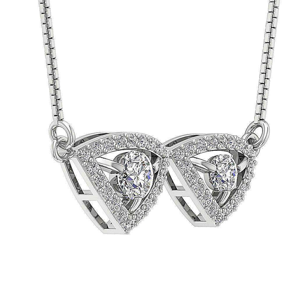 Round Diamond 14k/18k Solid Gold Vintage Fashion Pendants SI1/I1 G 1.30 Carat
