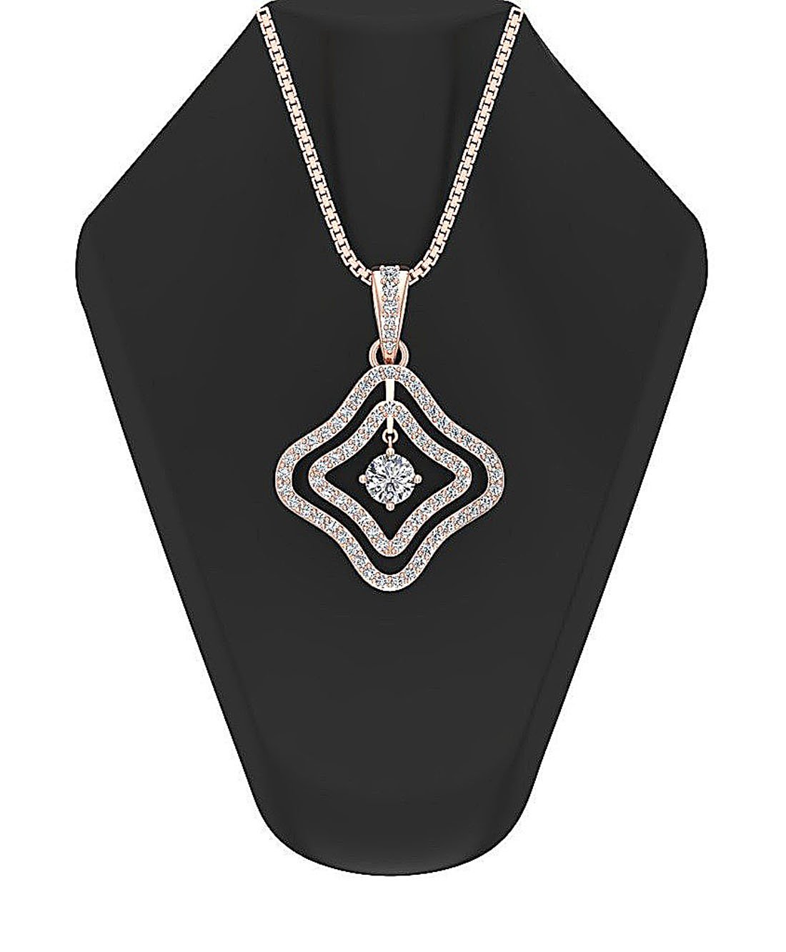 SI1/I1 G 0.80 Carat Designer Fashion Pendant 14k/18k Solid Gold Genuine Diamond