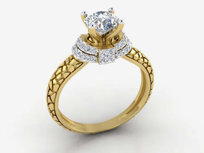 14k Solid Gold Genuine Diamond I1 G 1.00 Carat Designer Anniversary Ring