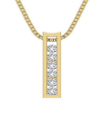 14k/18k Solid Gold Genuine Diamond SI1/I1 G 0.50 Ct Designer Fashion Pendant