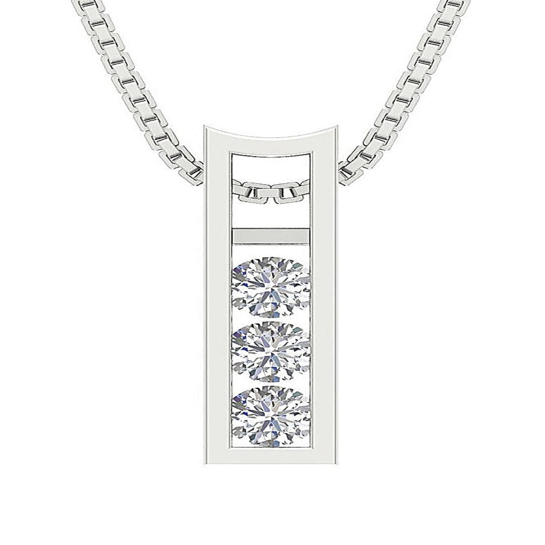 SI1/I1 G 0.50 Carat Round Diamond 14k/18k Solid Gold Designer Fashion Pendant