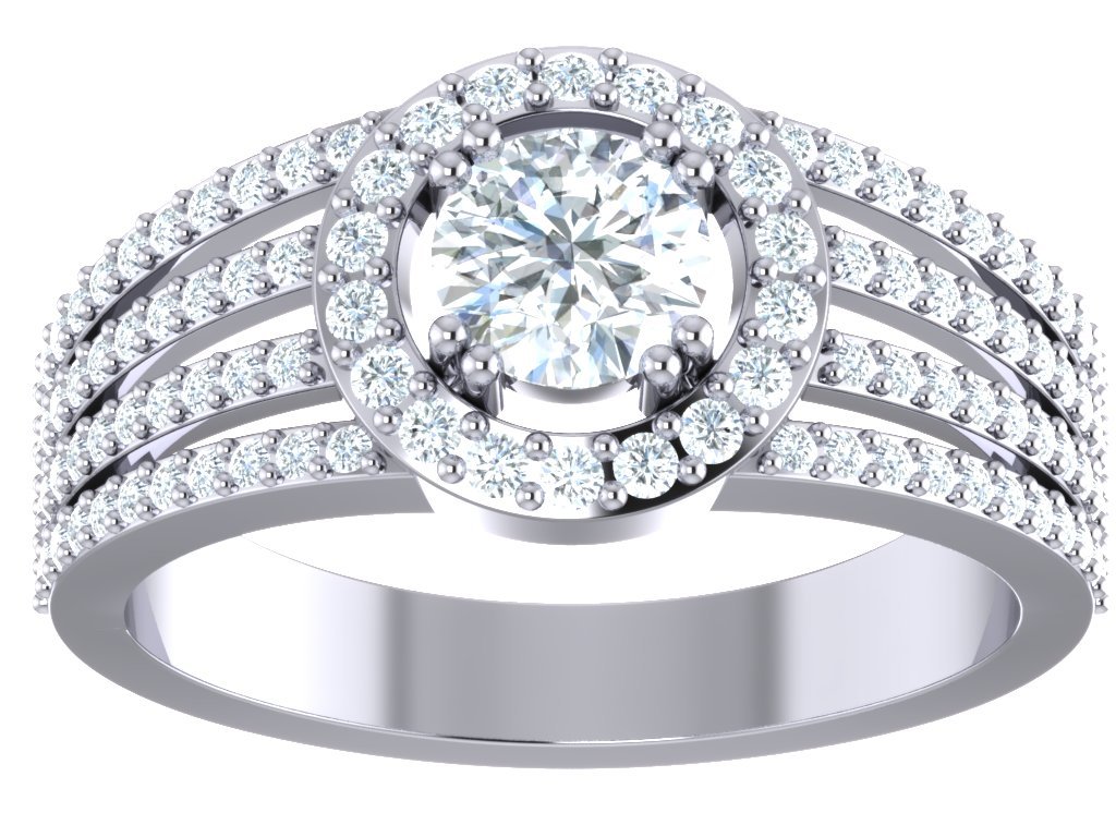14k Solid Gold Genuine Diamond I1 G 1.50 Carat Unique Anniversary Ring