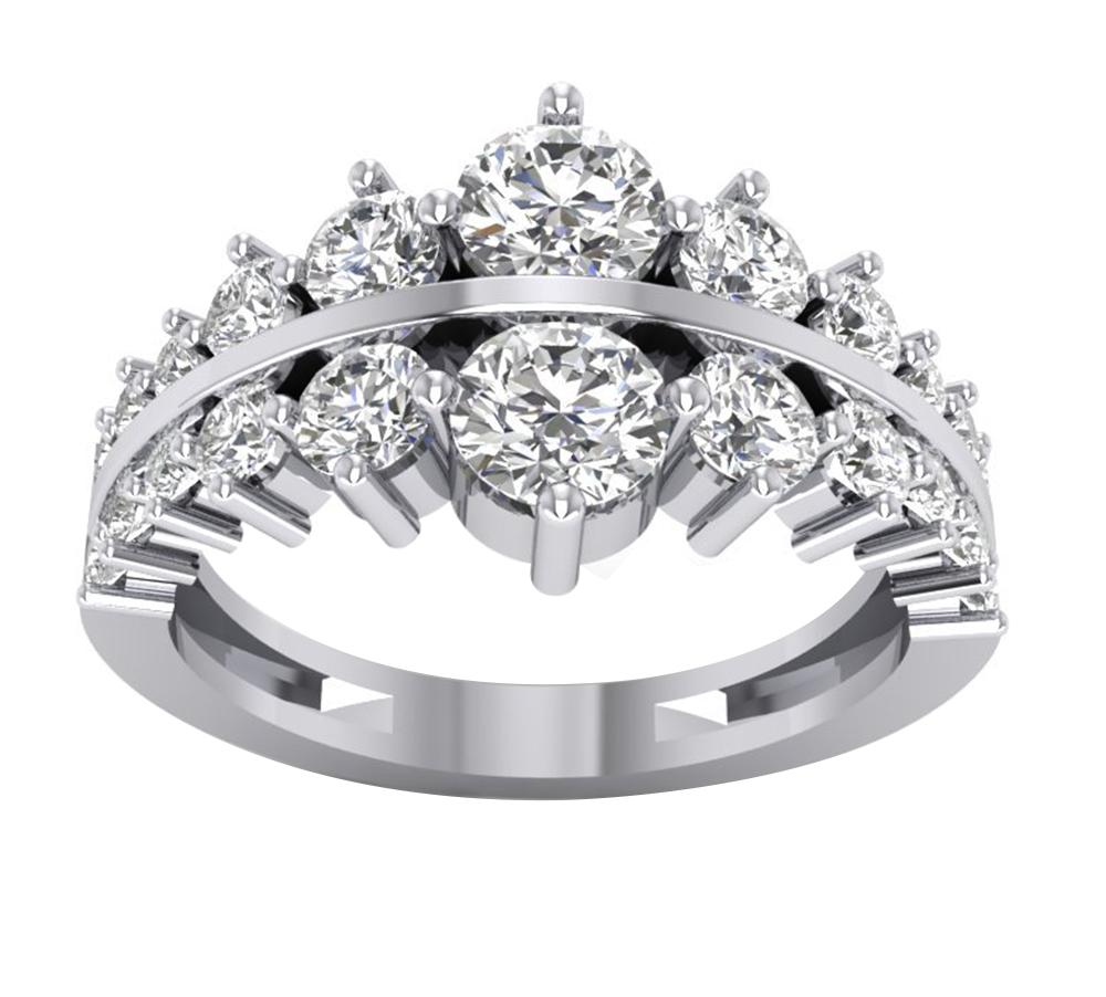 I1 G 1.80 Carat Natural Diamond Unique Style Wedding Ring 14k Solid Gold