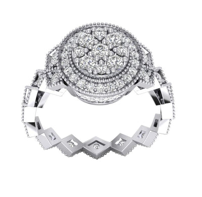 11.25 MM SI1 G 1.01 Carat Designer Wedding Ring Genuine Diamond 14k White Yellow Rose Gold