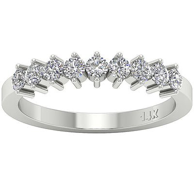 Wedding Ring Genuine Diamond I1 G 0.70 Ct 14K Solid Gold Prong Set