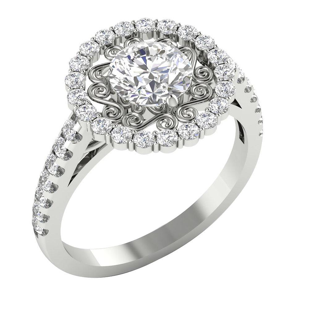 Designer Solitaire Engagement Ring Natural Diamond I1 G 1.75 Ct 14k White Yellow Rose Gold Prong Set