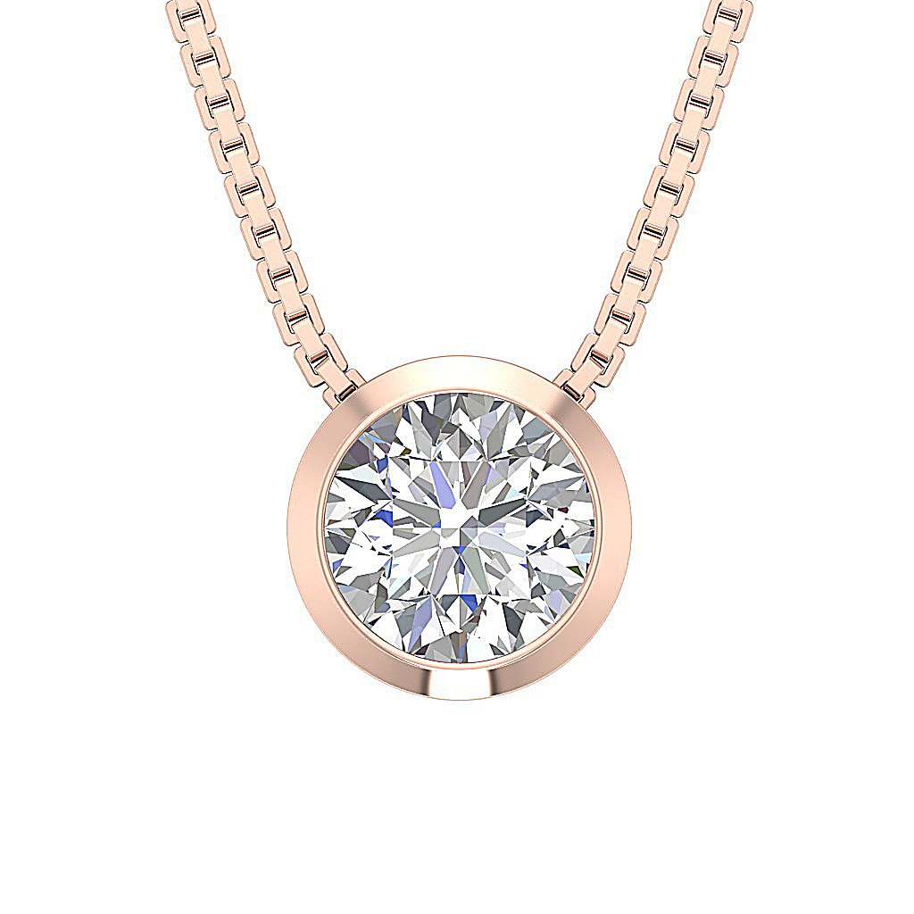 14k/18k Solid Gold Genuine Diamonds SI1/I1 1.00 Carat Unique Fashion Pendants