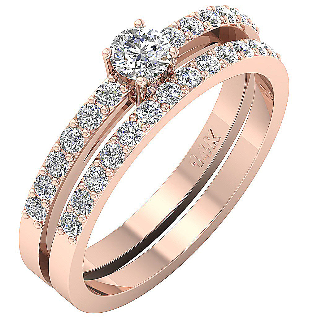 14kRoseGoldBridalRingPaveSet