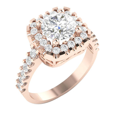 Round Diamond Solitaire Anniversary Ring I1 G 2.25 Ct 14k White Gold Prong Set 11.65 MM