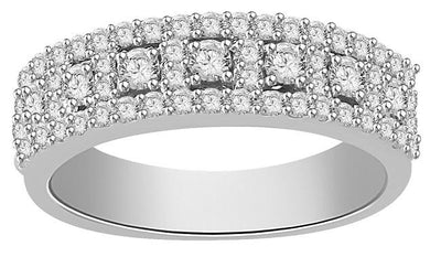 I1 G 0.60 Ct Designer Engagement Ring Natural Diamond 14k White Yellow Rose Gold Prong Pave Set