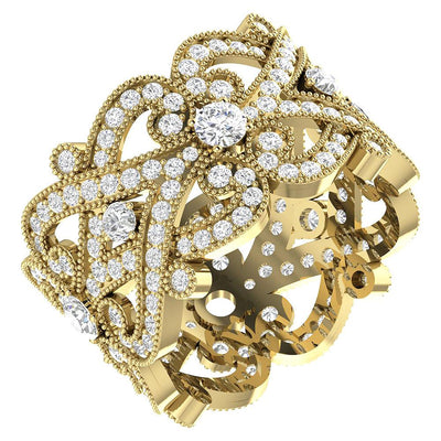 Designer Eternity Wedding Ring I1 G 3.00 Ct Genuine Diamond 14k Solid Gold Prong Set