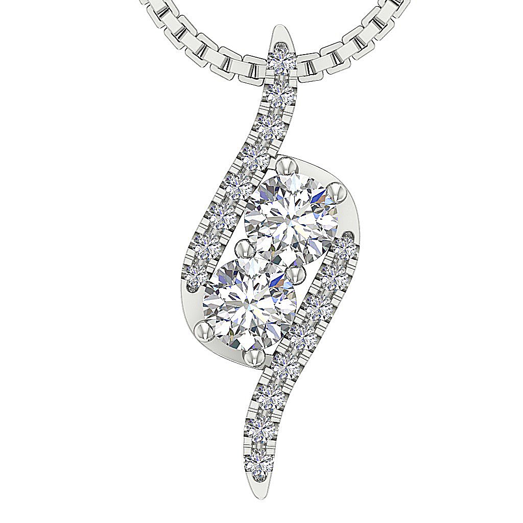 Genuine Diamonds SI1/I1 G 0.50 Carat Designer Fashion Pendants 14k/18k Gold