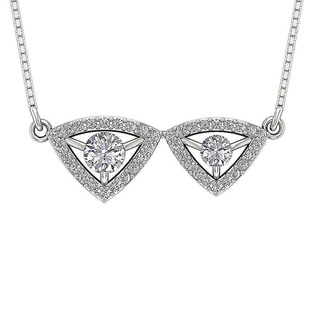 Round Diamond 14k/18k Solid Gold Vintage Fashion Pendants SI1/I1 G 1.30 Carat