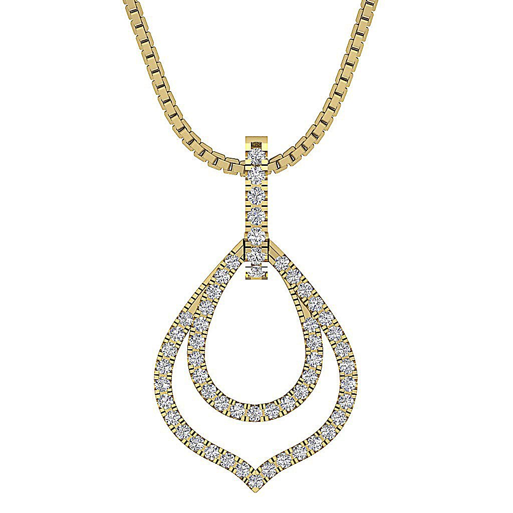 SI1/I1 G 0.40 Carat Unique Fashion Pendant Round Diamond 14k/18k Solid Gold