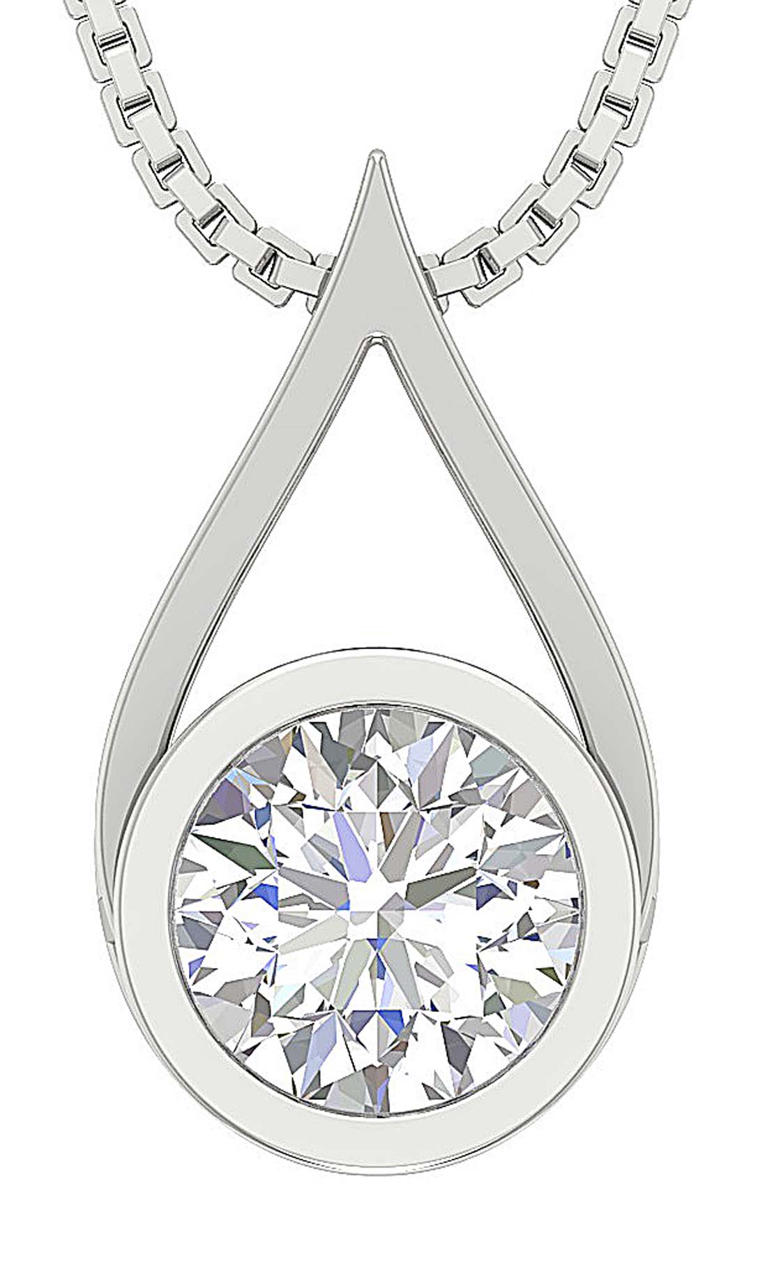 14k/18k Solid Gold Vintage Solitaire Pendants VS1/SI1/I1 0.50 Ct Genuine Diamond