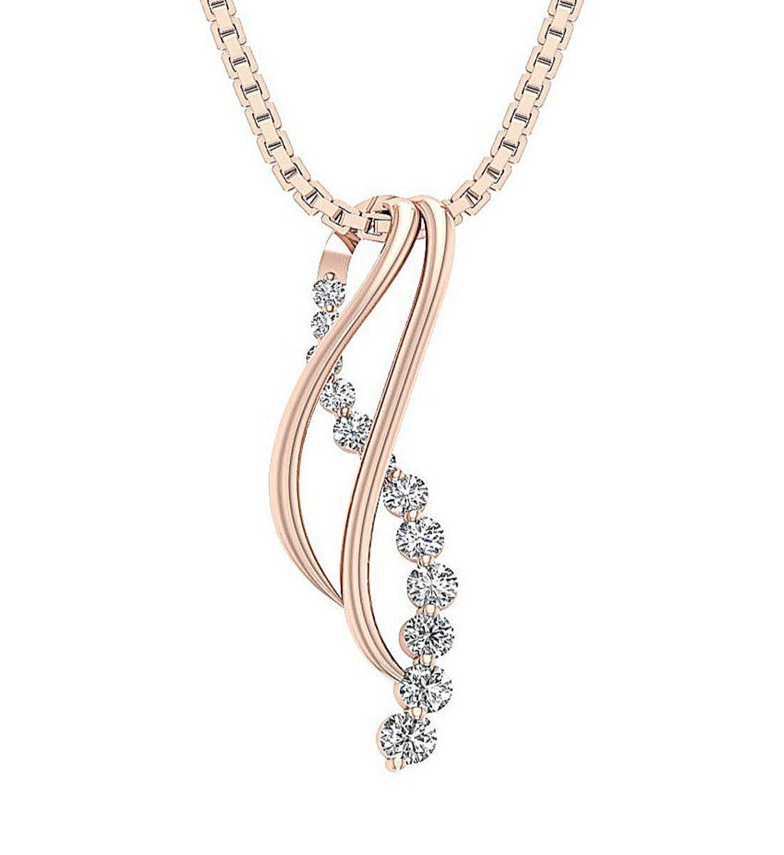SI1/I1 G 0.20 Carat Unique Fashion Pendant Round Diamond 14k/18k Solid Gold