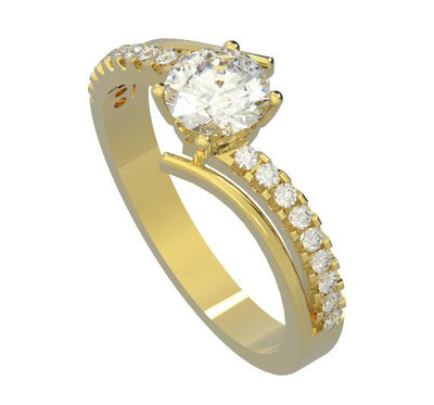 Genuine Diamond 14k Solid Gold Unique Anniversary Ring I1 G 1.00 Carat