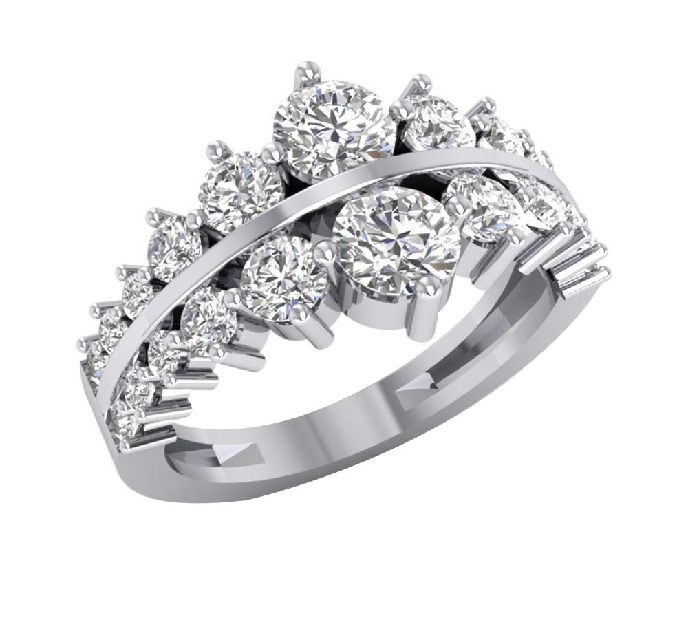 I1 G 1.80 Carat Natural Diamond Unique Style Wedding Ring 14k Solid Gold
