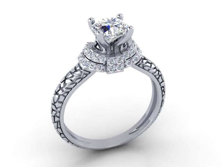 14k Solid Gold Genuine Diamond I1 G 1.00 Carat Designer Anniversary Ring