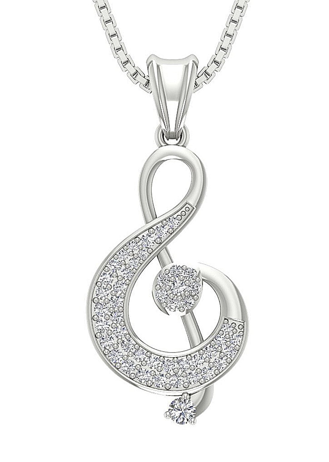 SI1/I1 G 0.30 Carat Genuine Diamond 14k/18k Solid Gold Designer Fashion Pendant