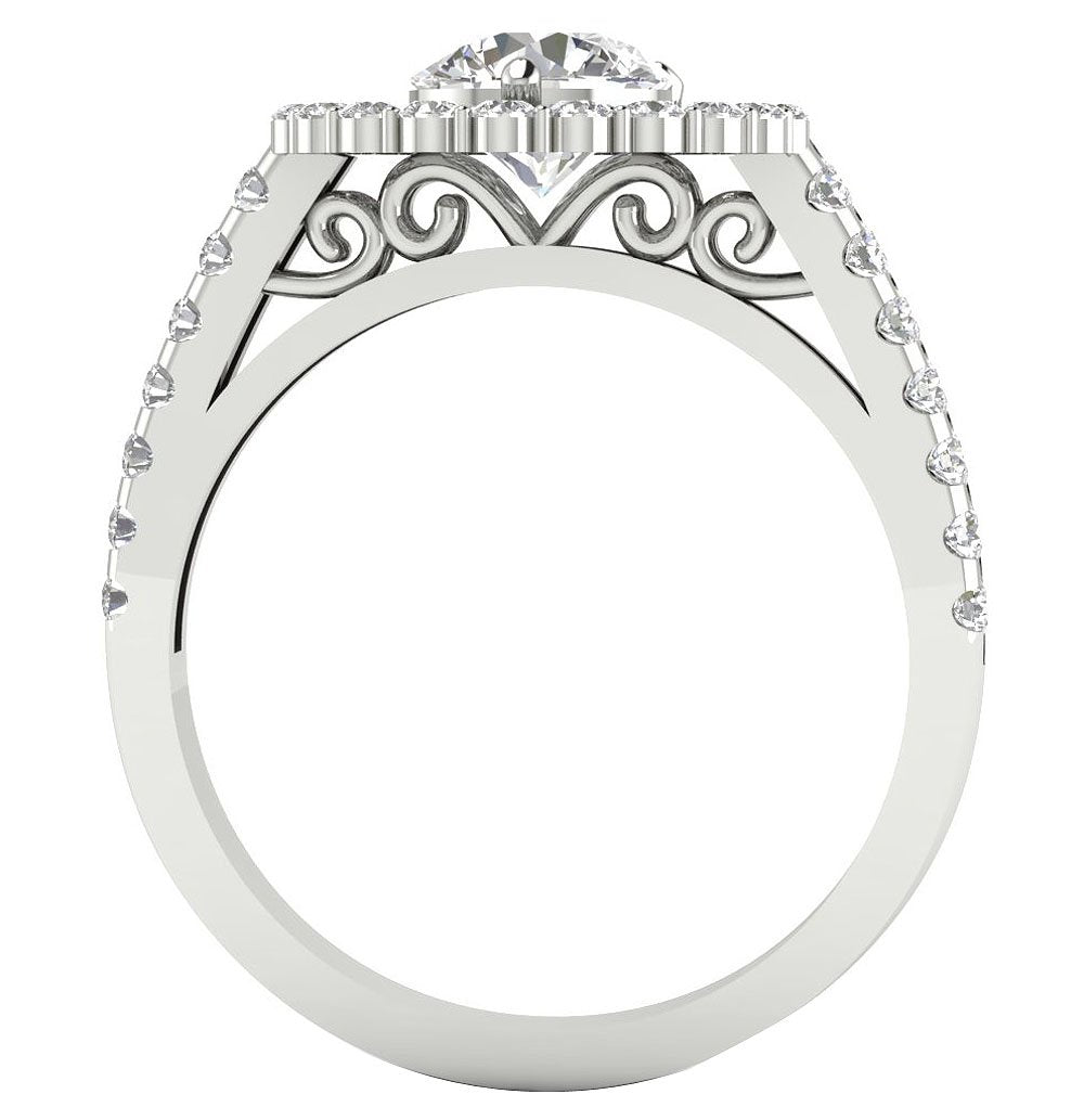 Designer Solitaire Engagement Ring Natural Diamond I1 G 1.75 Ct 14k White Yellow Rose Gold Prong Set