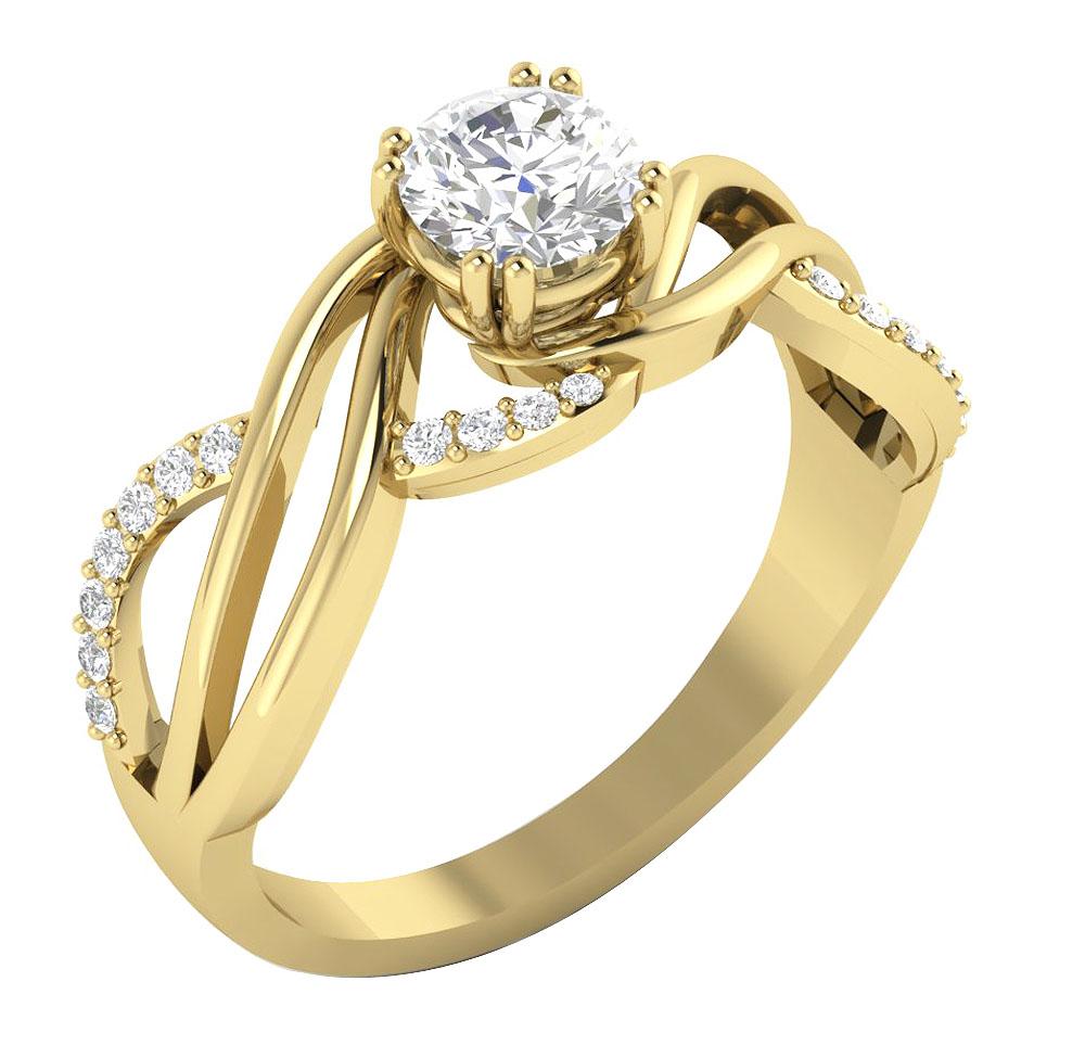 14k Rose Gold Solitaire Vintage Anniversary Ring Round Diamond SI1 G 1.00 Ct Prong Set 8.10 MM