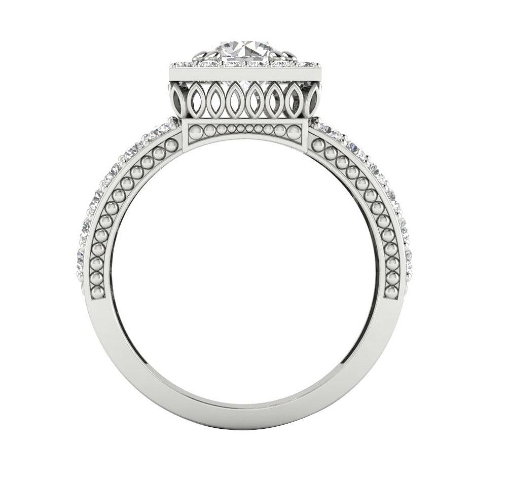 14kSolidGoldVintageFashionRingProngSet