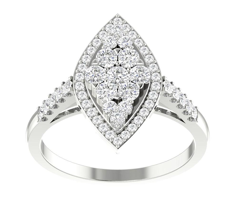 14k Solid Gold Genuine Diamond I1 G 1.20 Ct Unique Fashion Engagement Ring