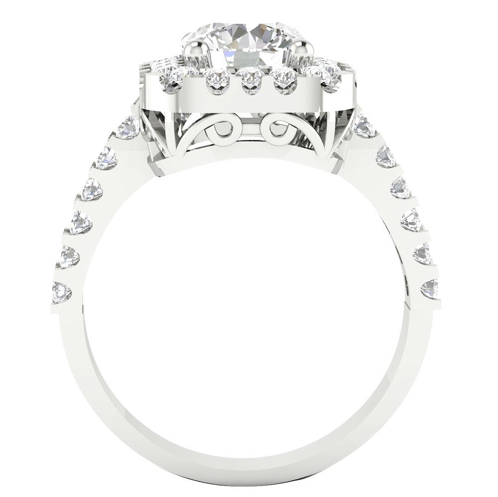 Round Diamond Solitaire Anniversary Ring I1 G 2.25 Ct 14k White Gold Prong Set 11.65 MM