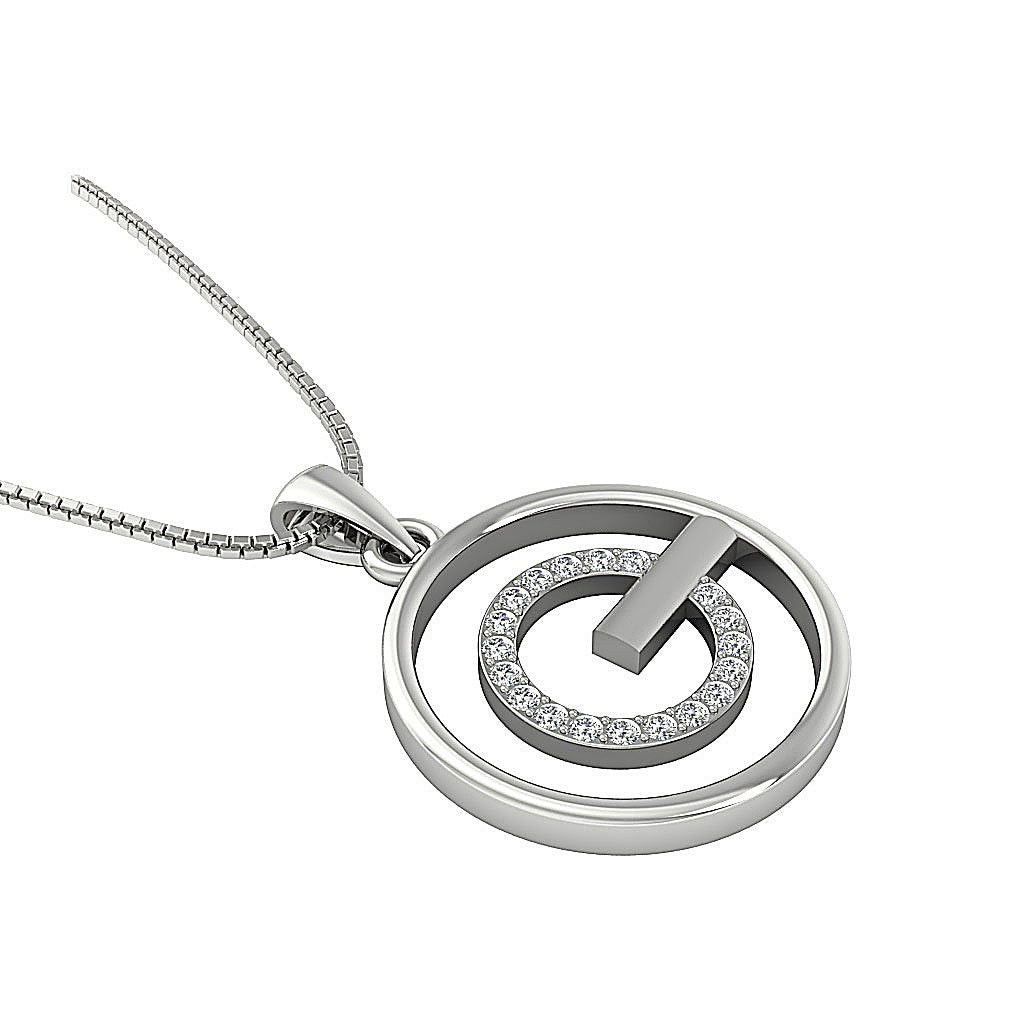 VVS1/VS1/SI1/I1 0.35 Carat Circle Shape Pendants Round Diamond 14k/18k Gold