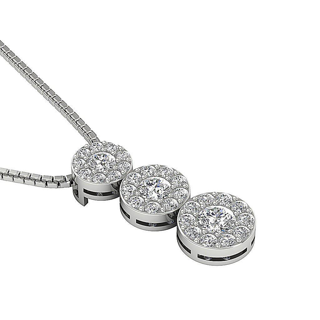 Genuine Diamonds SI1/I1 G 0.90 Carat Unique Fashion Pendants 14k/18k Solid Gold