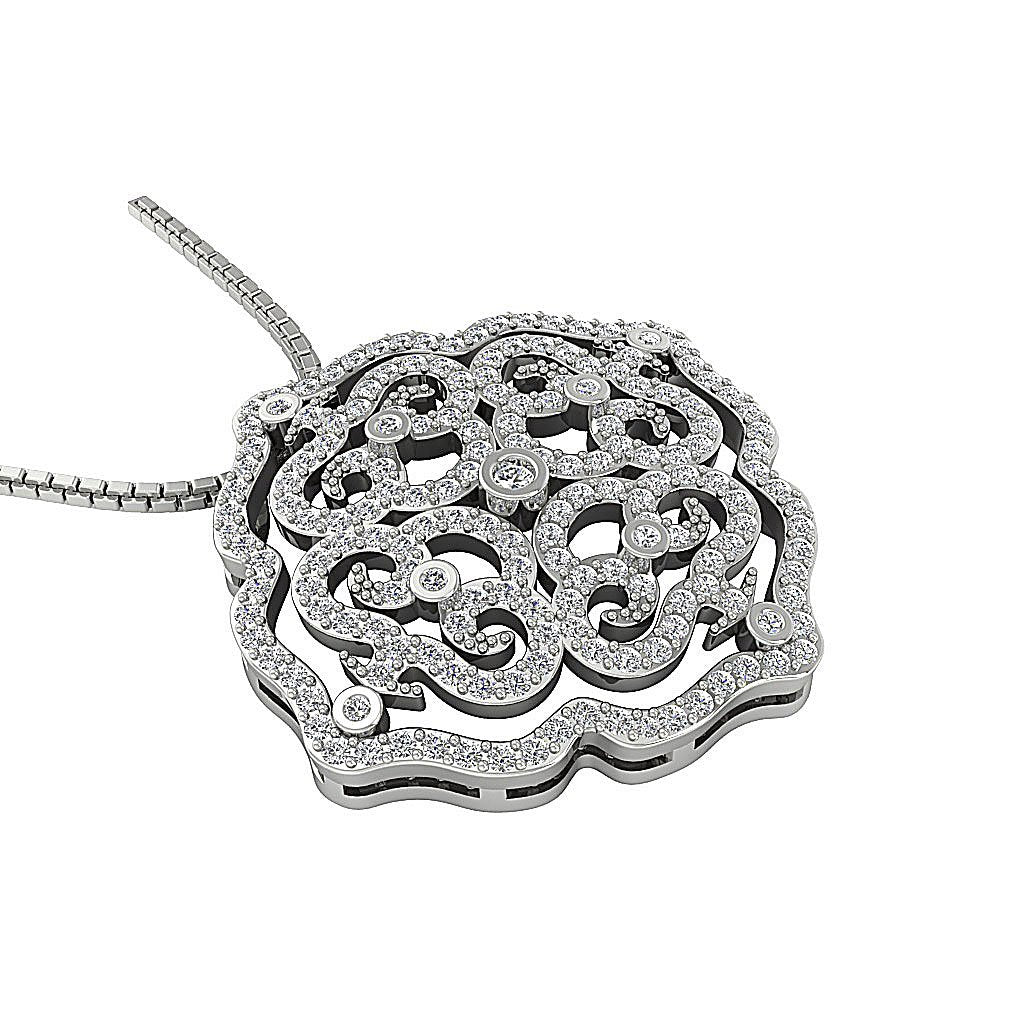 14k/18k Solid Gold Round Diamonds SI1/I1 G 1.00 Carat Antique Fashion Pendants