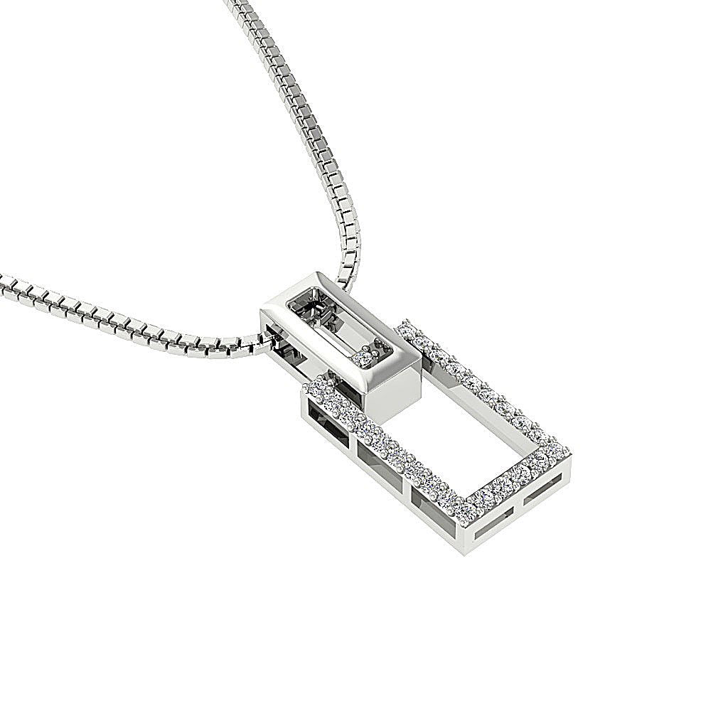 14k/18k Solid Gold Designer Fashion Pendant SI1/I1 G 0.15 Carat Genuine Diamond