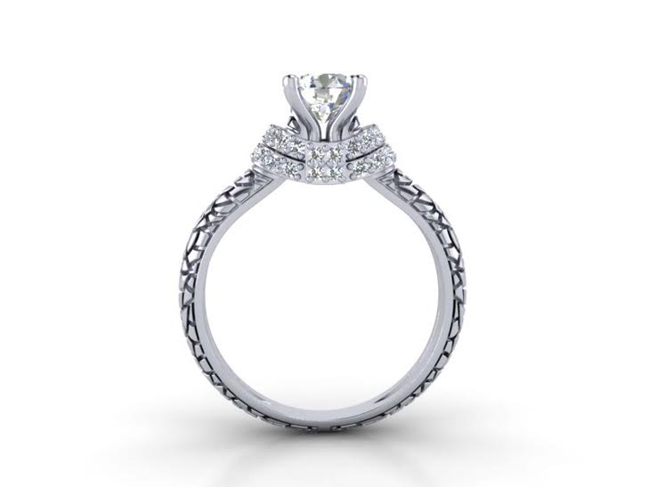 14k Solid Gold Genuine Diamond I1 G 1.00 Carat Designer Anniversary Ring