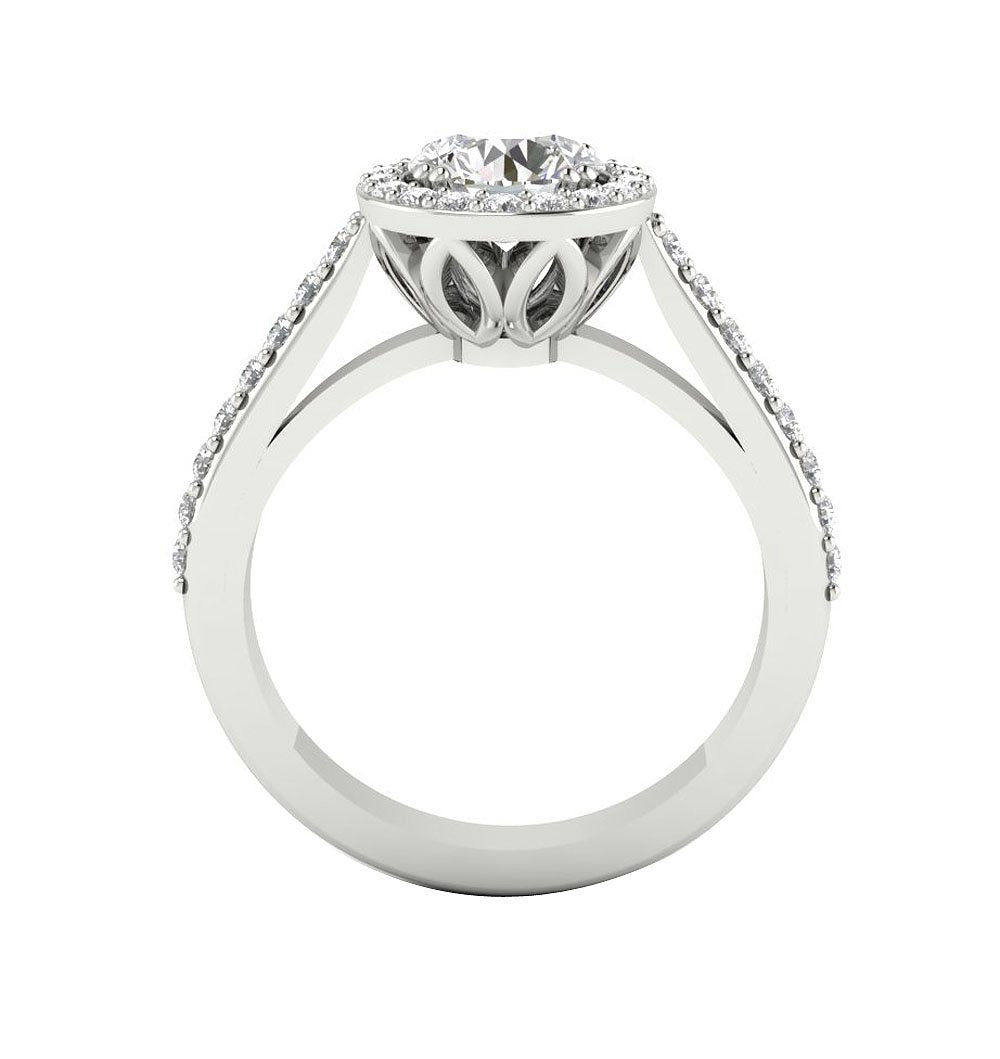 I1 G 1.60 Ct Genuine Diamond 14k Solid Gold Solitaire Designer Engagement Ring