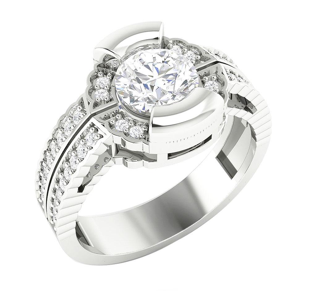 14k Rose Gold Solitaire Anniversary Ring Round Diamond I1 G 1.05 Ct Prong Bar Set 10.60 MM