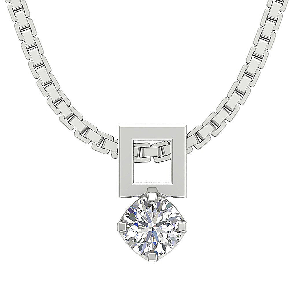 Unique Solitaire Pendants 14k/18k Gold Natural Diamond SI1/I1 G 0.30 Ct