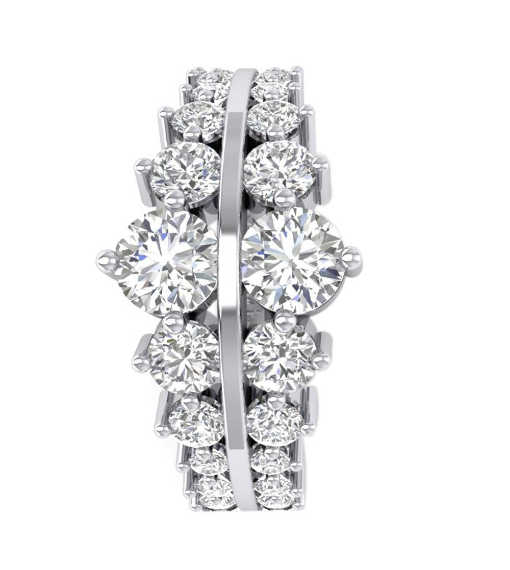 I1 G 1.80 Carat Natural Diamond Unique Style Wedding Ring 14k Solid Gold