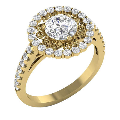 Designer Solitaire Engagement Ring Natural Diamond I1 G 1.75 Ct 14k White Yellow Rose Gold Prong Set
