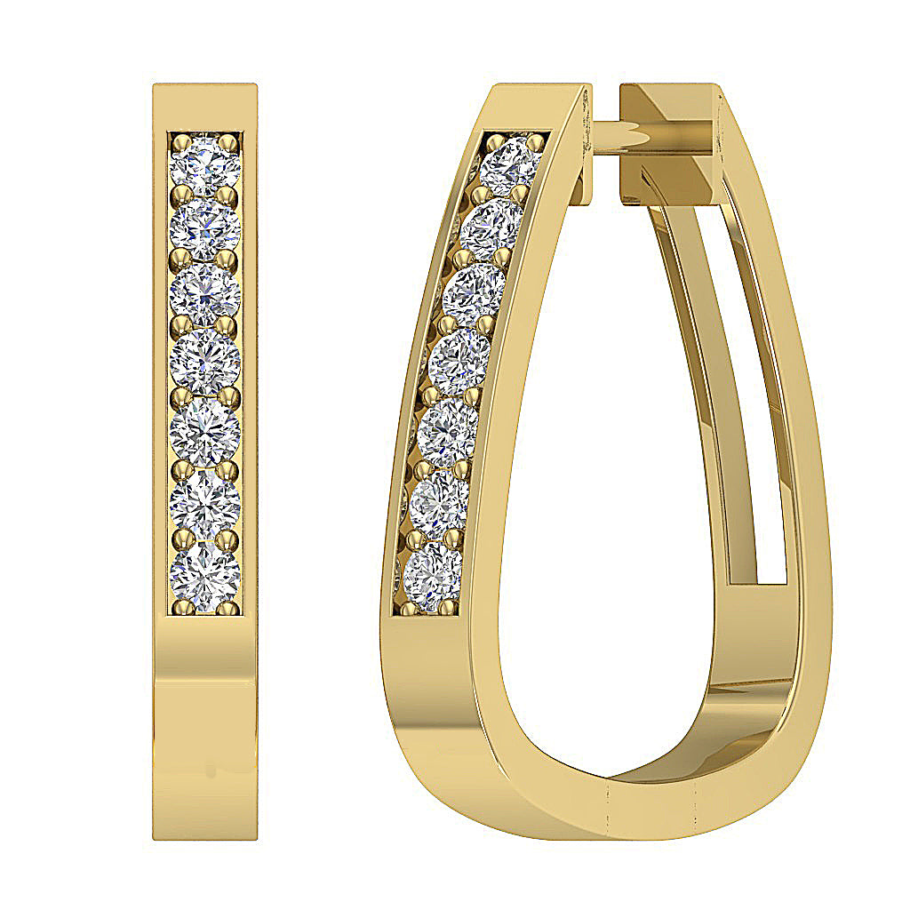 14kYellowGoldNaturalDiamondDesignerVintageEarring