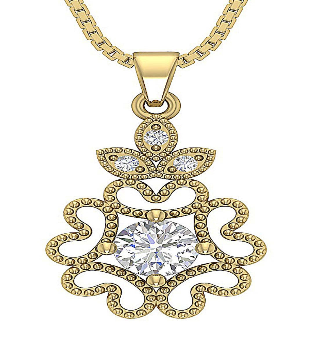 Designer Fashion Pendant SI1/I1 G 0.60 Carat Genuine Diamond 14k/18k Solid Gold