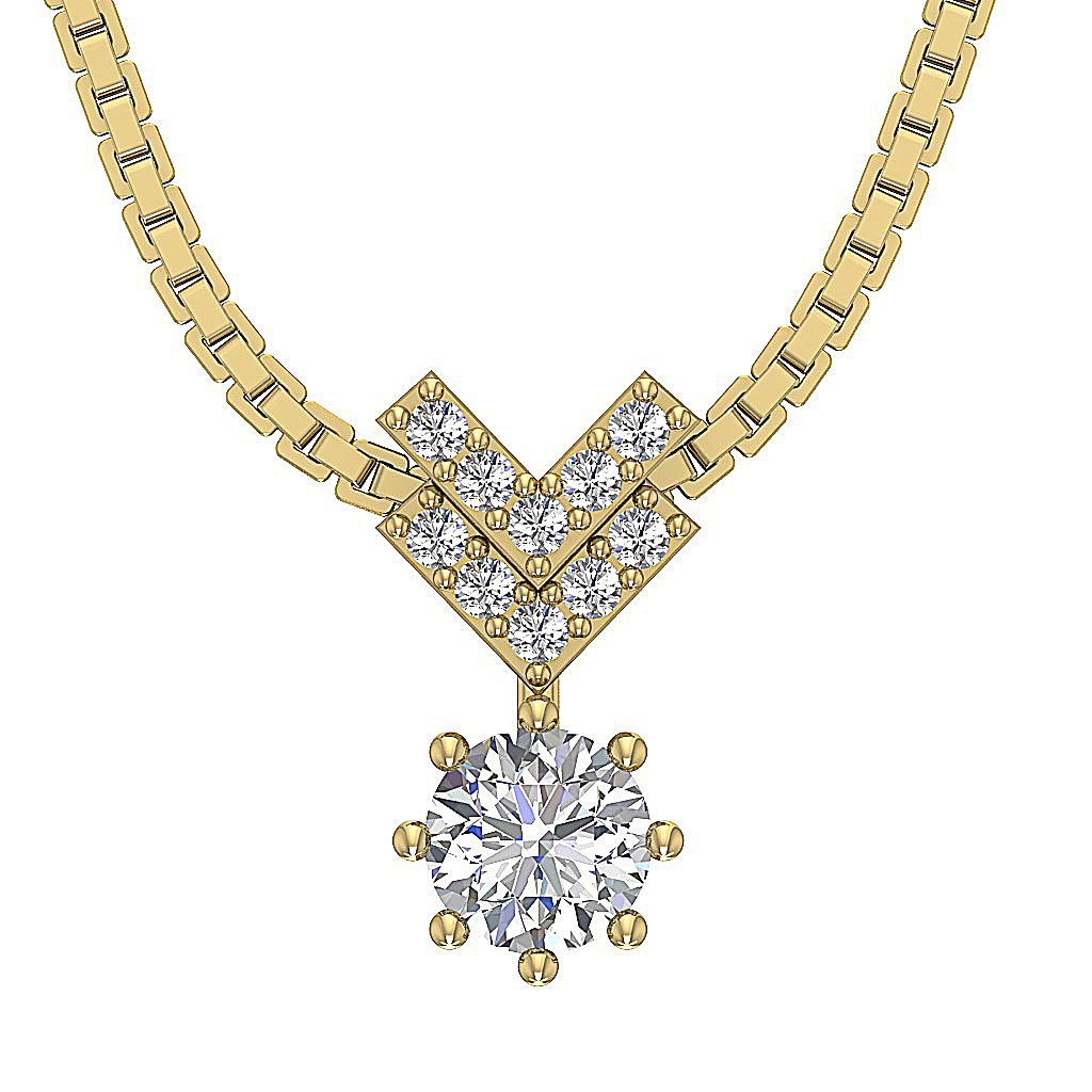 Unique Fashion Pendants VS1/SI1/I1 0.55 Carat Natural Diamond 14k/18k Solid Gold